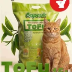 Наполнитель растительный для кошачьего туалета Барсик TOFU Зелёный Чай 15 л