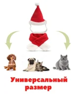 Новогодний набор для фотосессии для кошек, собак. Колпак новогодний для животных — изображение 2