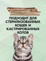 Палочки мататаби отборные для кошек EQOS, с кошачьей мятой, игрушка-лакомство для котят с витаминами, 10 шт — изображение 3