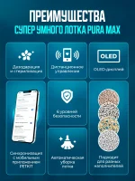 Лоток для кошек автоматический с функцией устранения запахов PETKIT PURA MAX 2, туалет для кошек для любого типа комкующихся наполнителей — изображение 2