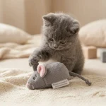 Интерактивная мышь-погремушка для котят и кошек